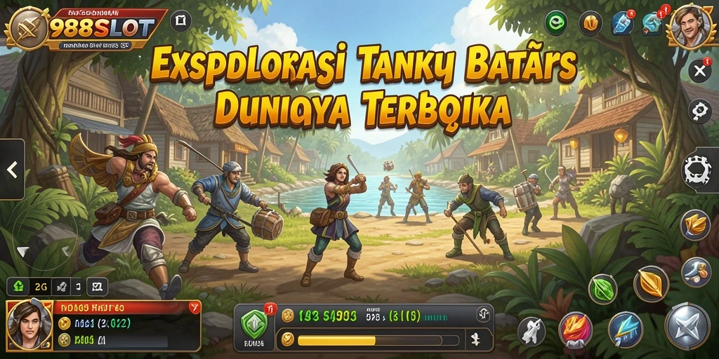 Screenshot gameplay 988SLOT dengan lanskap open world yang menakjubkan.