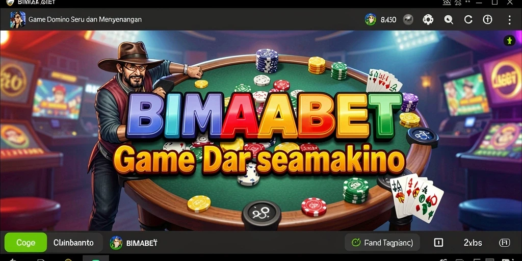 Screenshot gameplay BIMABET menampilkan permainan Domino yang seru dan interaktif.