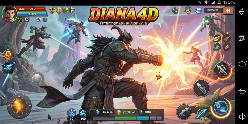 Screenshot aksi mendebarkan dari pertarungan di DIANA4D.
