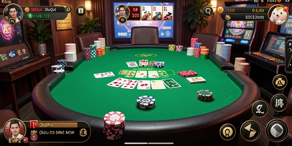 Tampilan gameplay seru QiuQiu dari EVIP2.