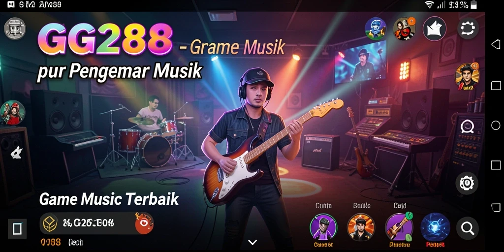 Tampilan gameplay GG288 yang menampilkan interaksi musik yang seru.
