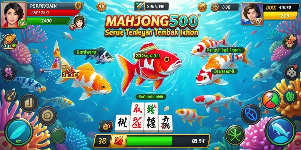 Tampilan seru gameplay Tembak Ikan di MAHJONG500.