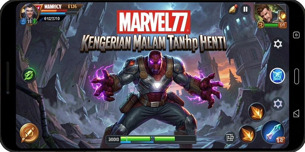 Screenshot gameplay menampilkan momen menegangkan dalam <strong>MARVEL77</strong> yang menggugah adrenalin.
