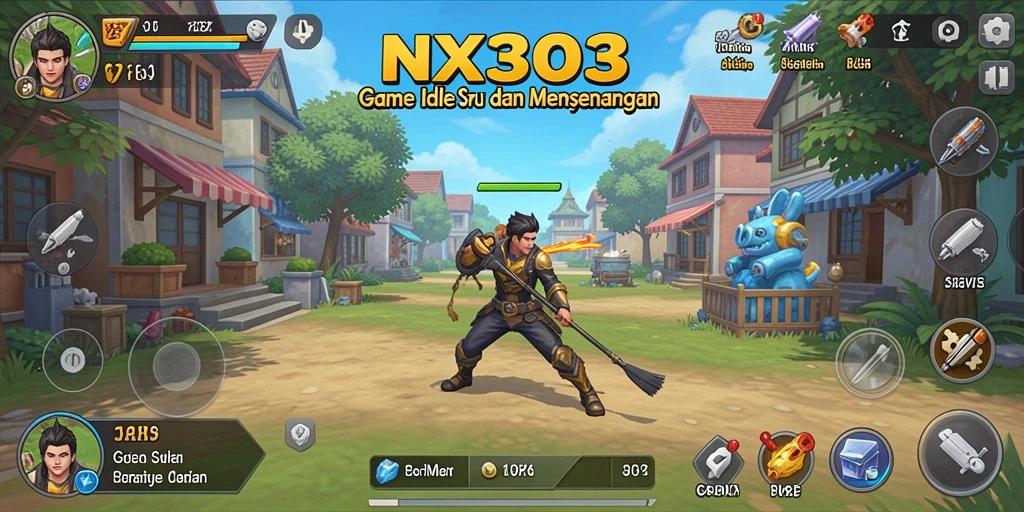 Tampilan gameplay NX303 dengan momen-momen seru dalam permainan Idle.