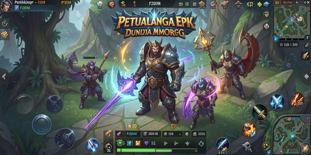 Tangkapan layar gameplay P200M dengan aksi seru dalam dunia MMORPG.