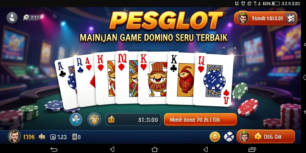 Screenshot utama PESGSLOT menunjukkan momen seru dalam permainan Domino.