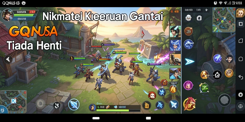 Tampilan gameplay QQNUSA yang menarik dan menyenangkan.