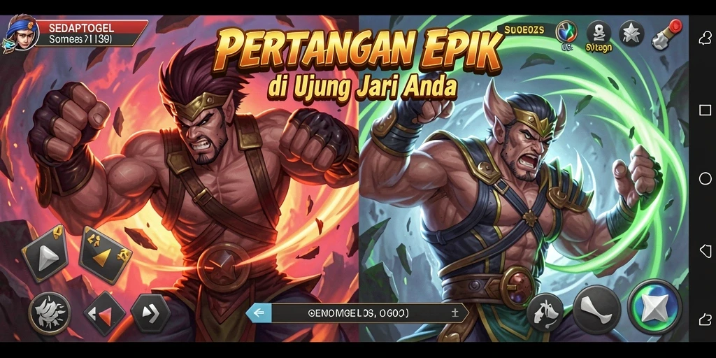 Tampilan mendebarkan dari gameplay Fighting SEDAPTOGEL.