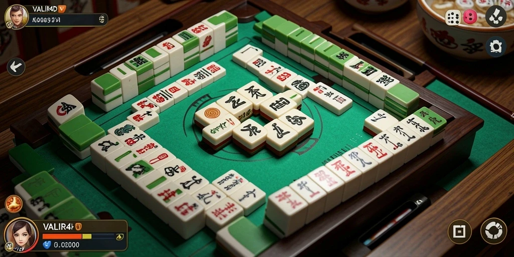 Screenshot gameplay VALIR4D menunjukkan keseruan permainan Mahjong.