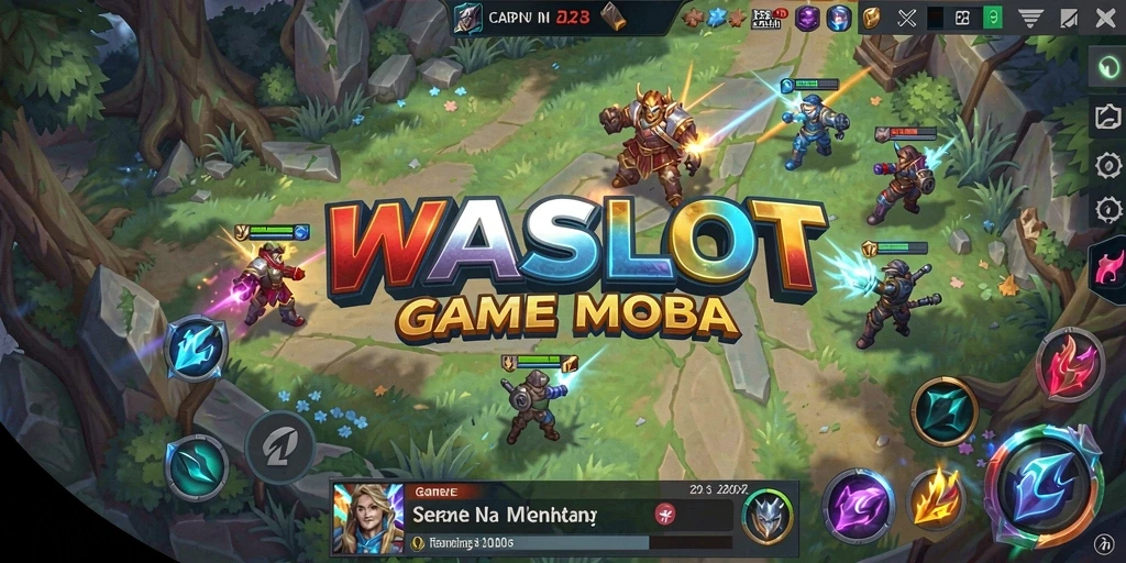 Tampilan gameplay WASLOT yang mendebarkan di arena pertarungan.