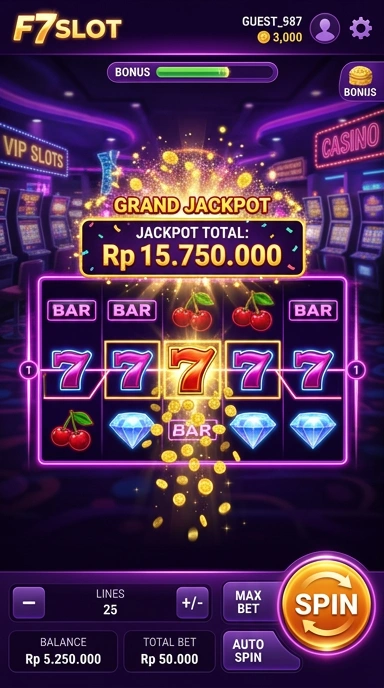 Tampilan beranda f7f7 yang ramah pengguna.